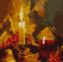 Натюрморт со свечой и бокалом вина